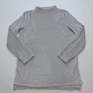 Gray Long Sleeve Turtleneck Top